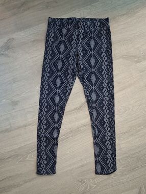 American Eagle Patterned Light & Dark Blue Leggings